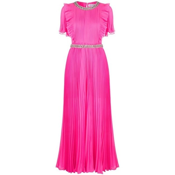 Self-Portrait Dresses & Skirts - Self-Portrait Maxi Dress With Pleated Fabric - NWT